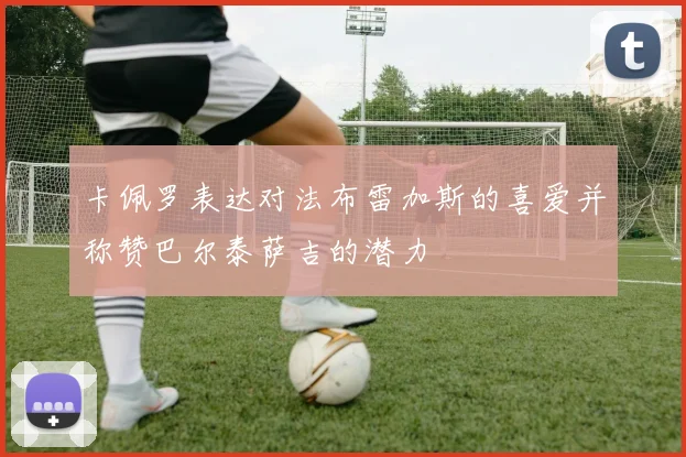 卡佩罗表达对法布雷加斯的喜爱并称赞巴尔泰萨吉的潜力